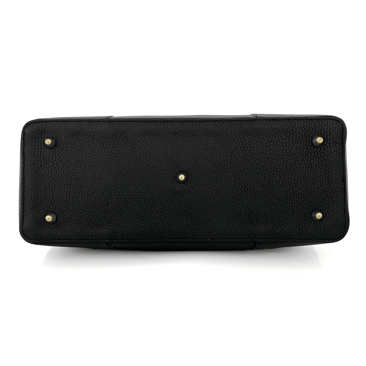 Női táska természetes bőrből, bambusz fogantyúkkal - fekete