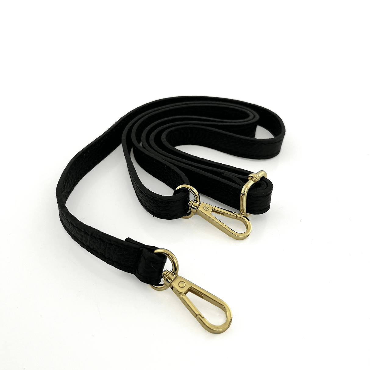 Női táska természetes bőrből, bambusz fogantyúkkal - fekete