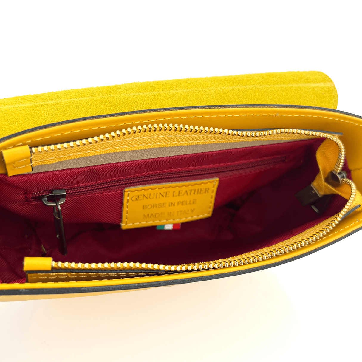 Ramona természetes bőr válltáska - mustársárga