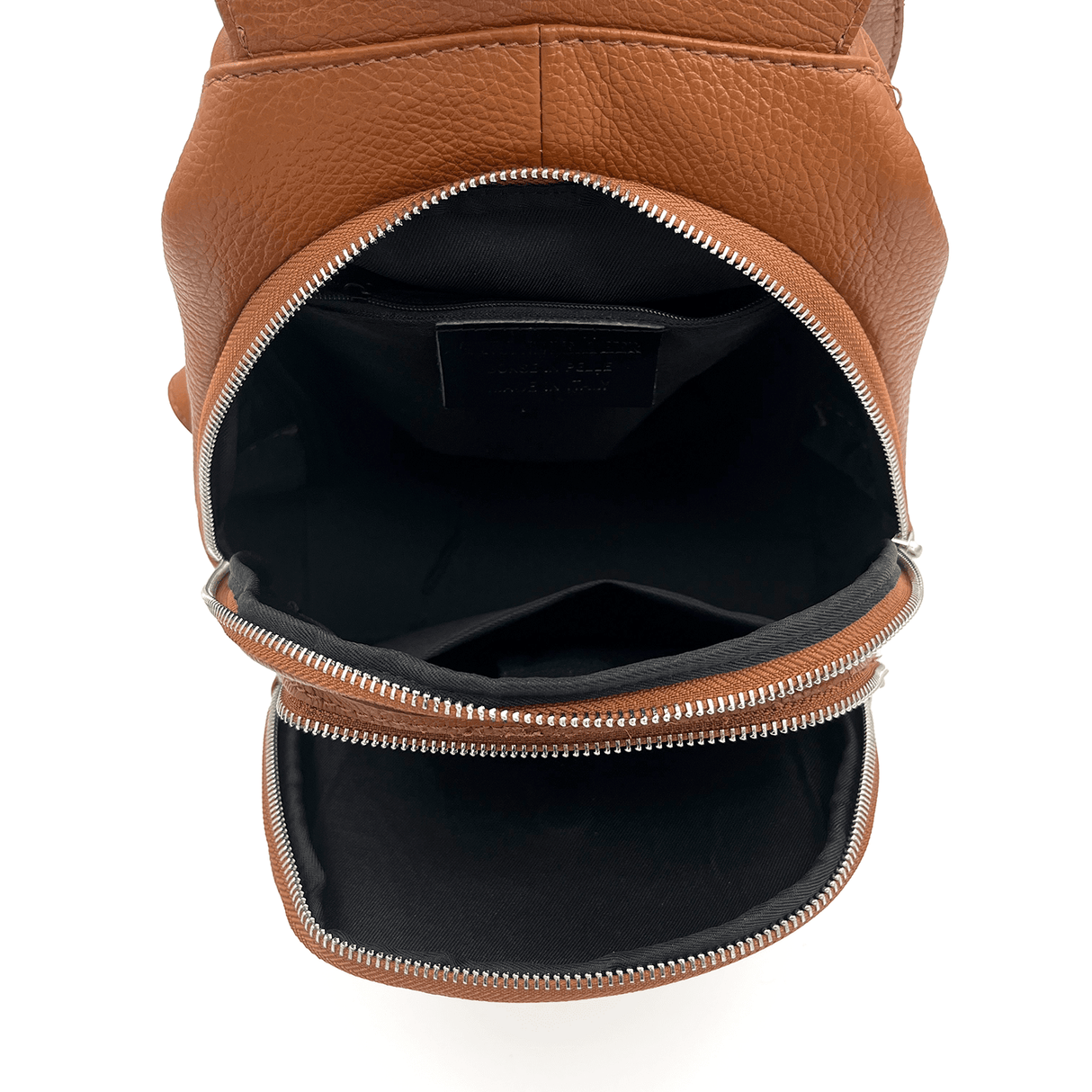 Női hátizsák természetes bőrből - cserépbarna