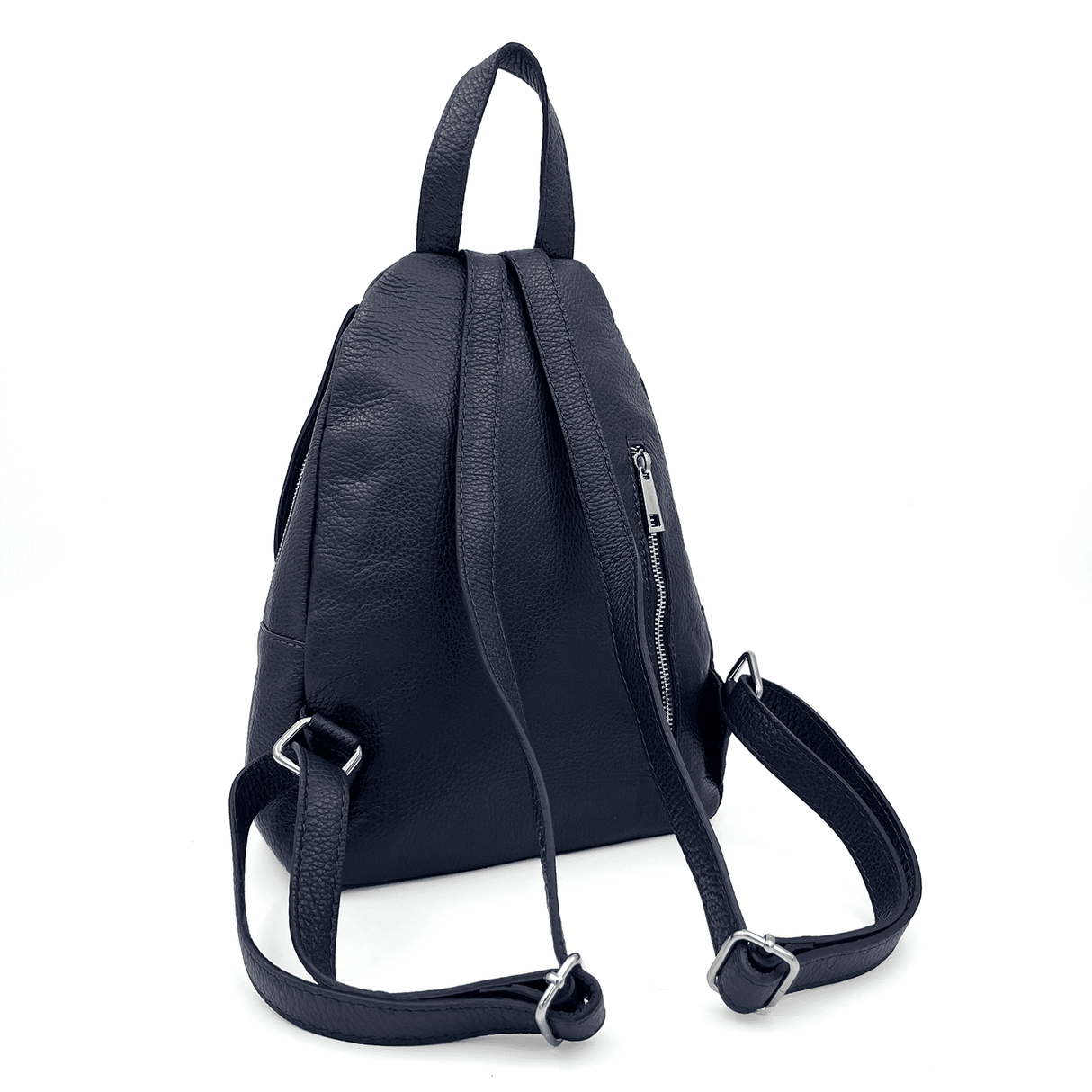 Női hátizsák természetes bőrből - sötétkék