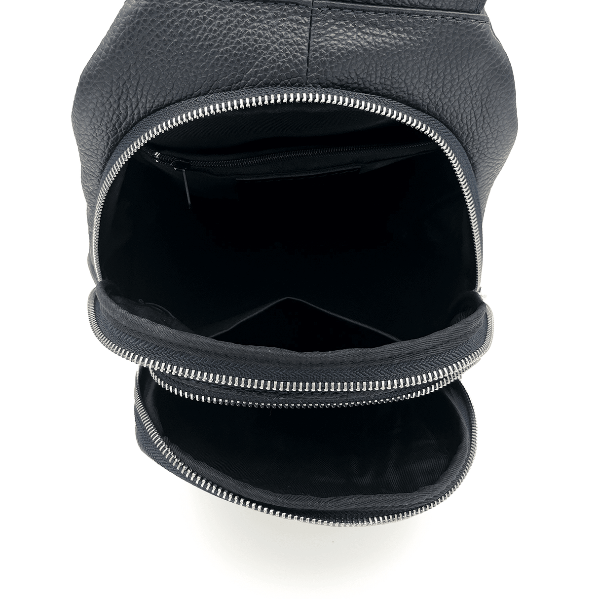 Női hátizsák természetes bőrből - sötétkék