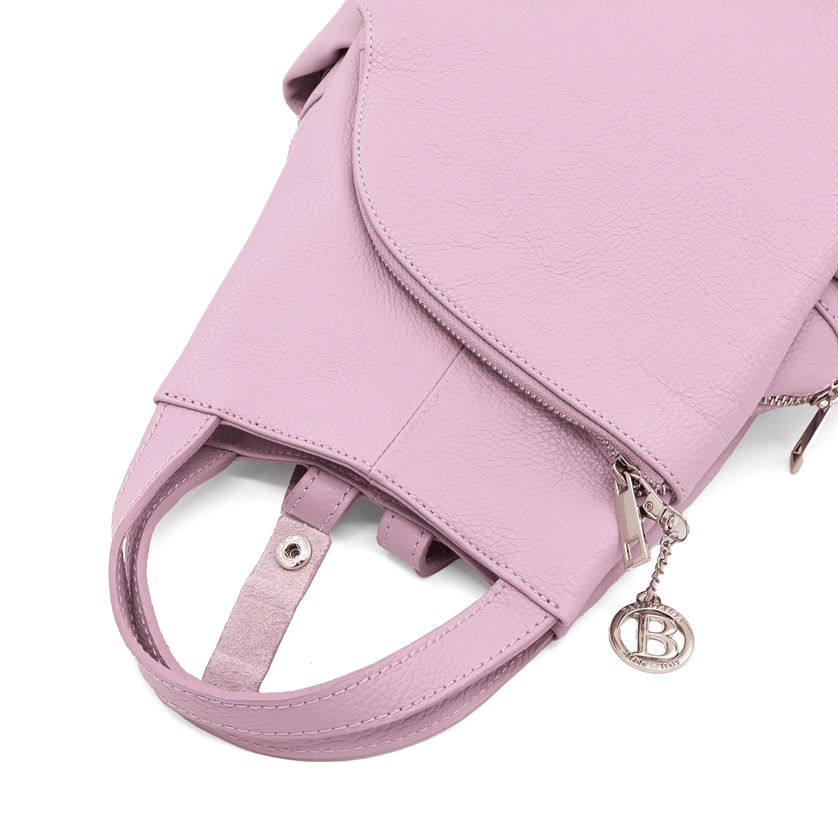 Lara természetes bőr hátizsák - levendula