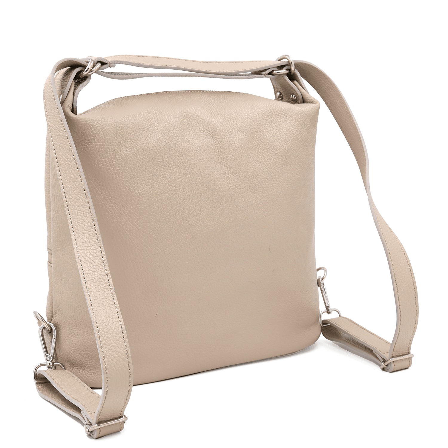 2 az 1-ben - Carmena természetes bőr táska és hátizsák - bézs