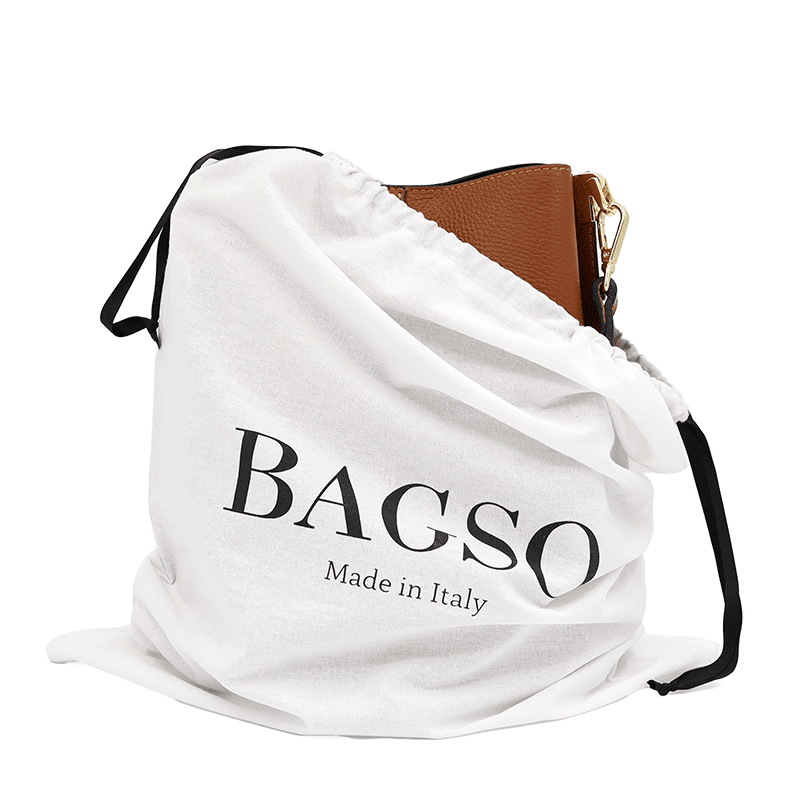 Női táska természetes bőrből, 2 fogantyúval Alba - cserépbarna