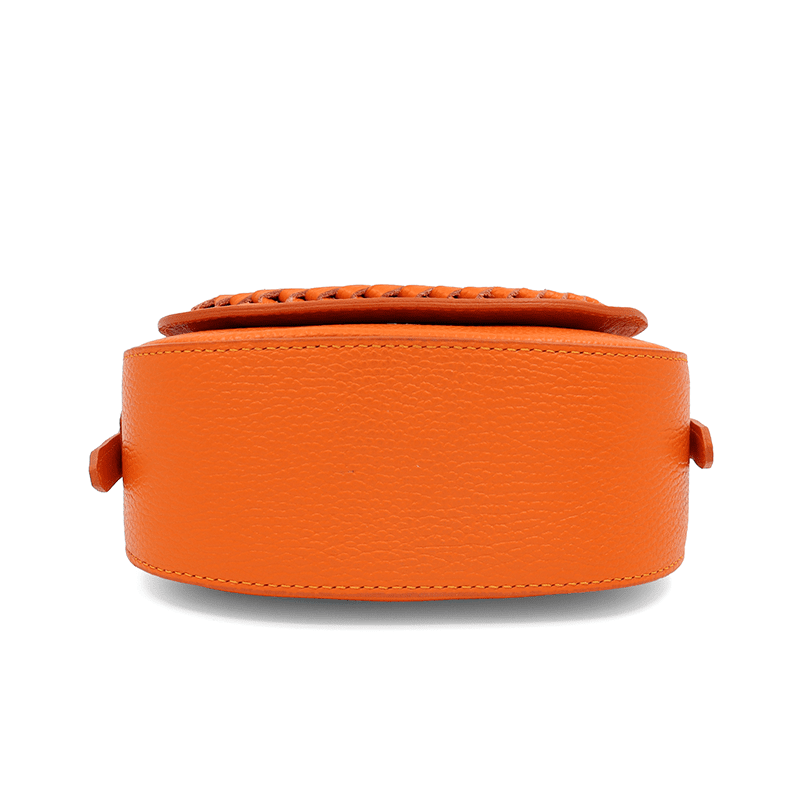 Női válltáska természetes bőrből Naomi - narancssárga