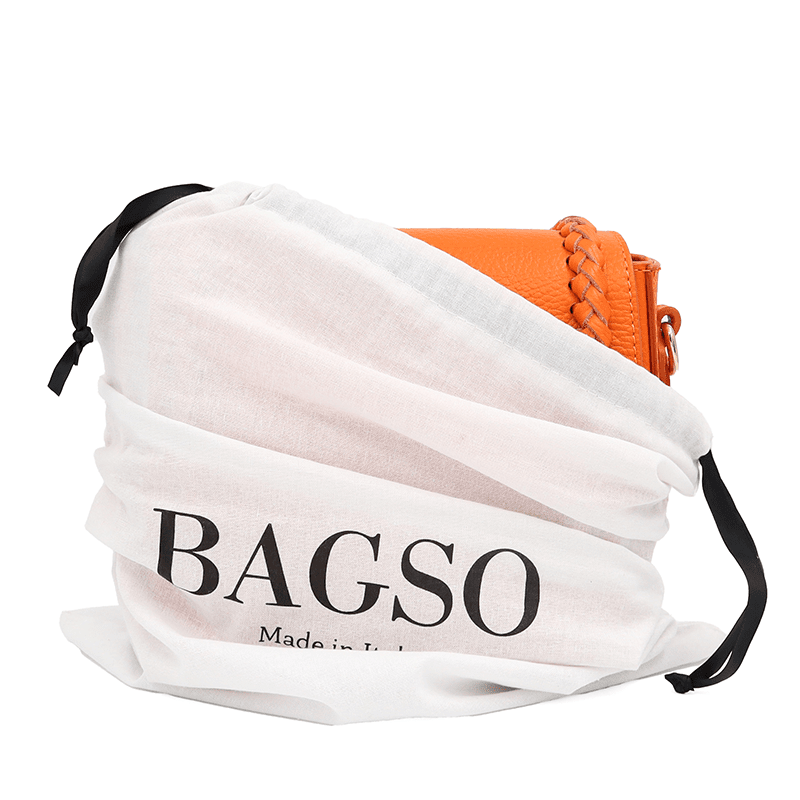 Női válltáska természetes bőrből Naomi - narancssárga