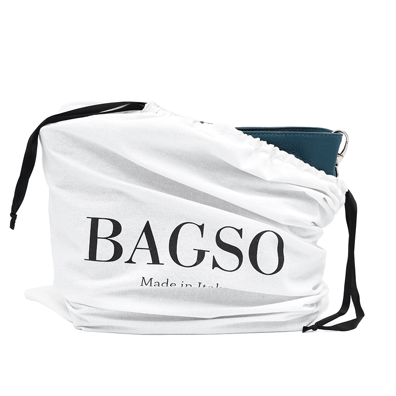 Női válltáska természetes bőrből - kék