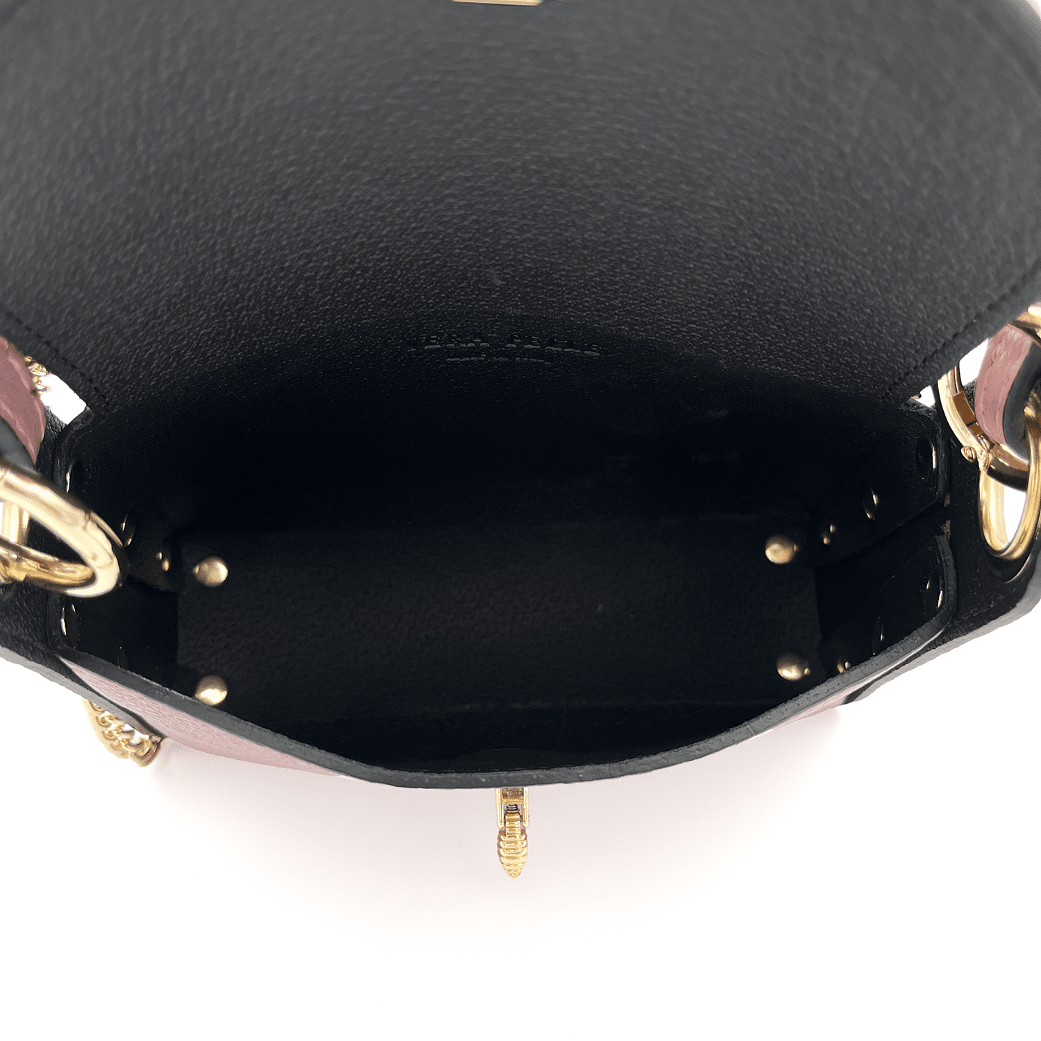 Női táska 2 fogantyúval természetes bőrből Alena  - rózsaszín