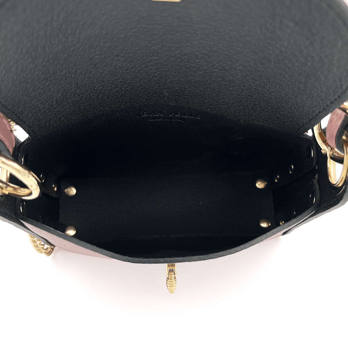 Női táska 2 fogantyúval természetes bőrből Alena  - rózsaszín