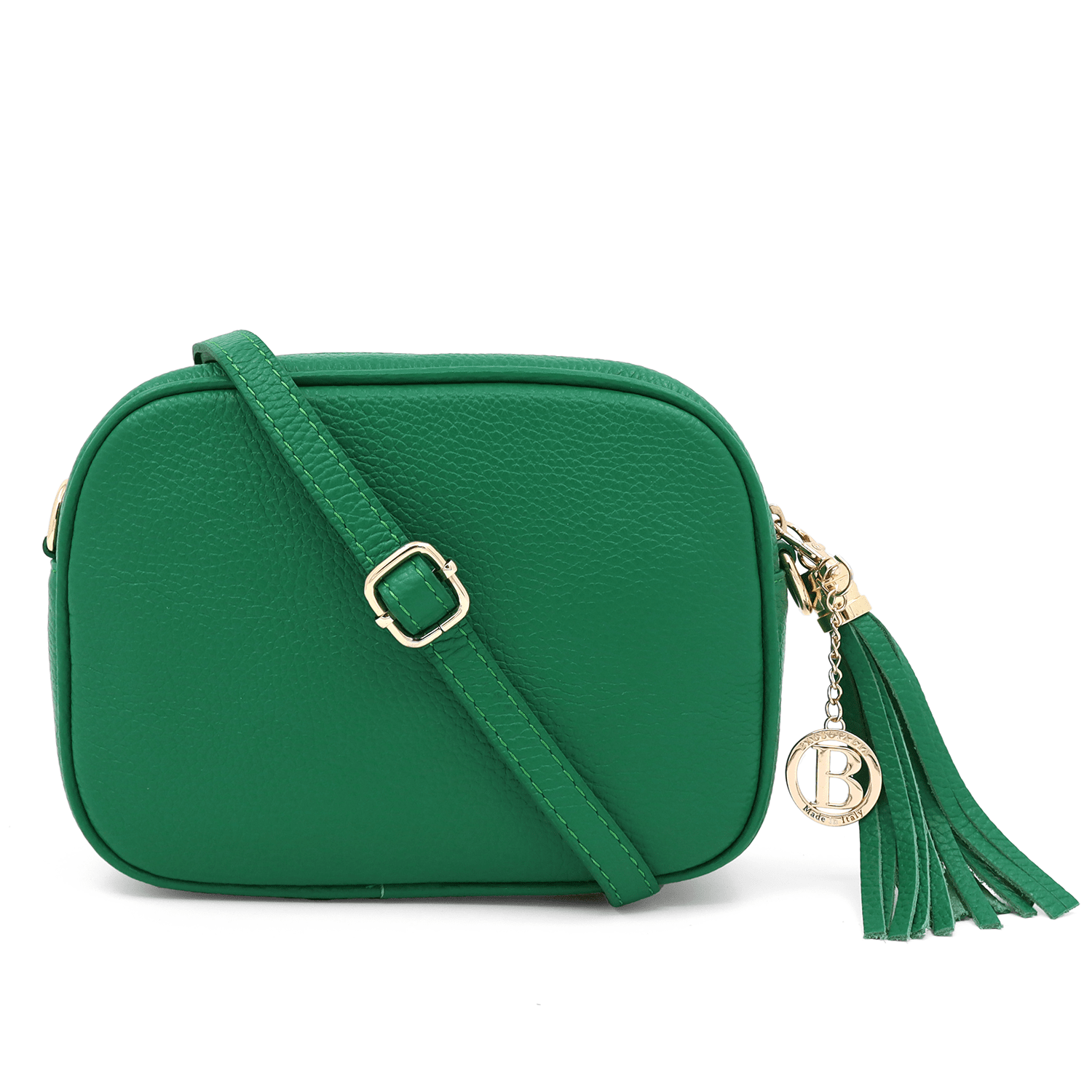 Válltáska természetes bőrből Bria - zöld