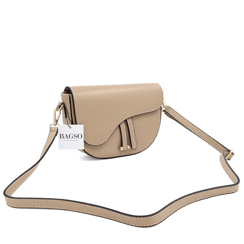 Válltáska természetes bőrből Amara - világosbarna