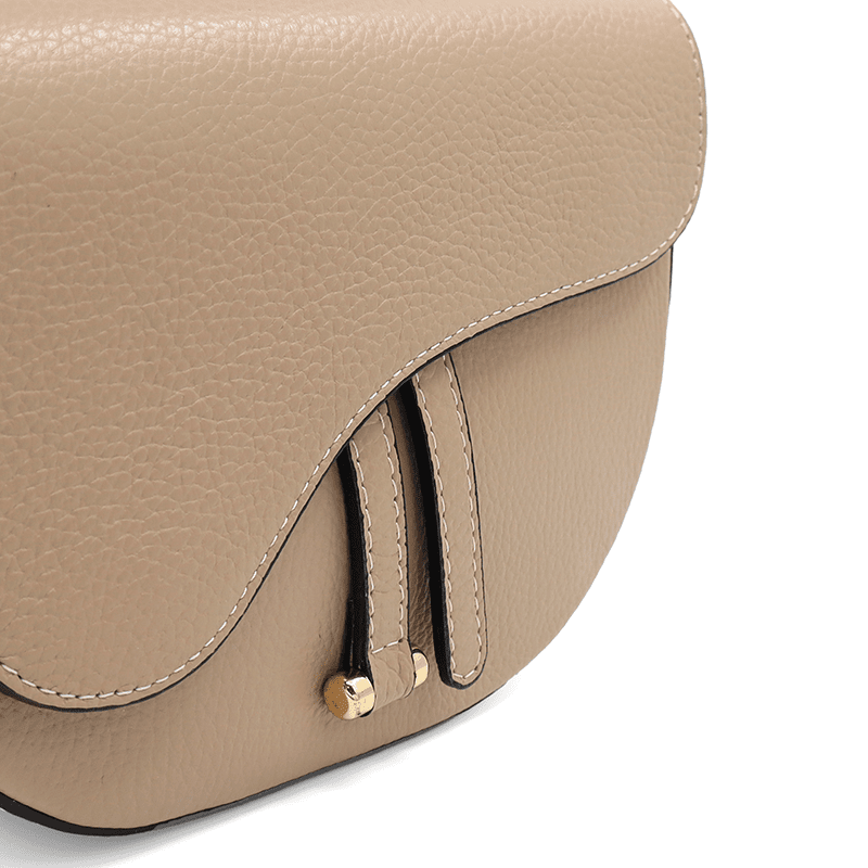 Válltáska természetes bőrből Amara - világosbarna