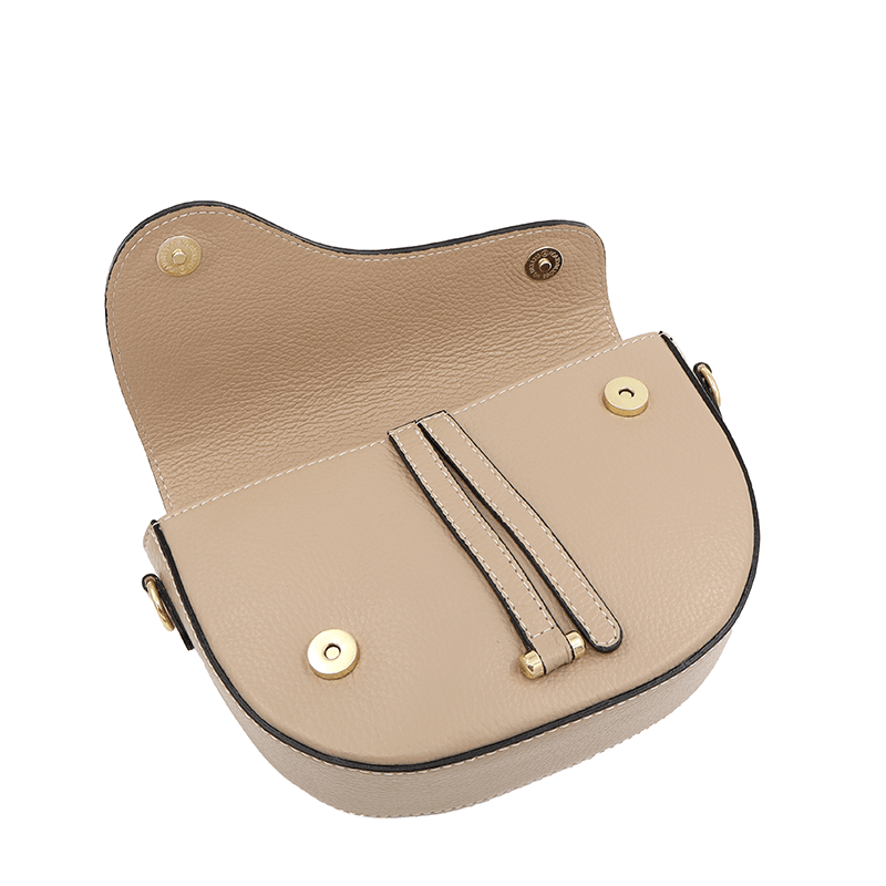 Válltáska természetes bőrből Amara - világosbarna