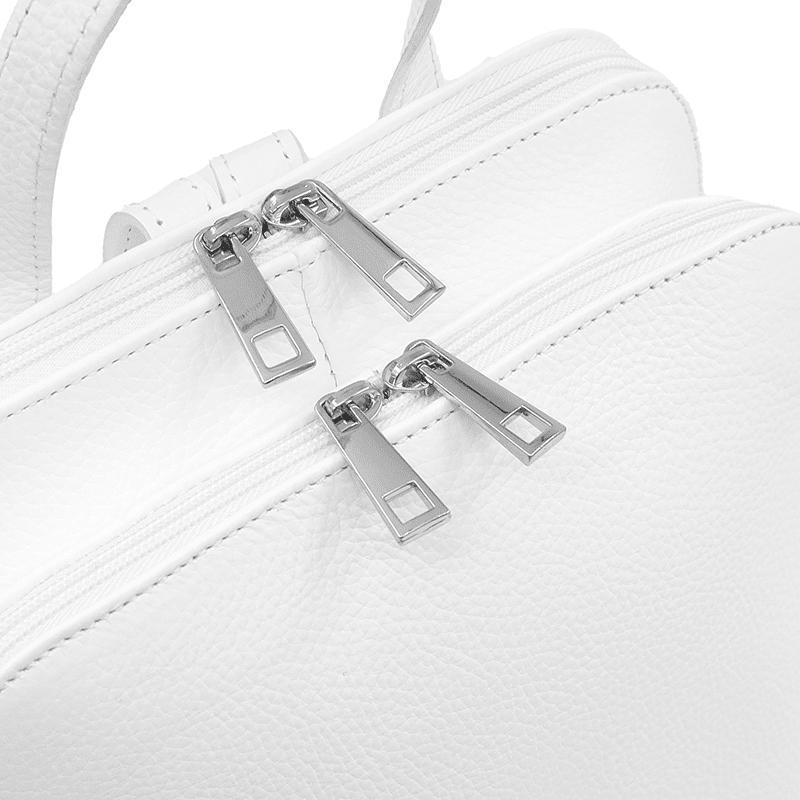 Női hátizsák természetes bőrből Terina - fehér