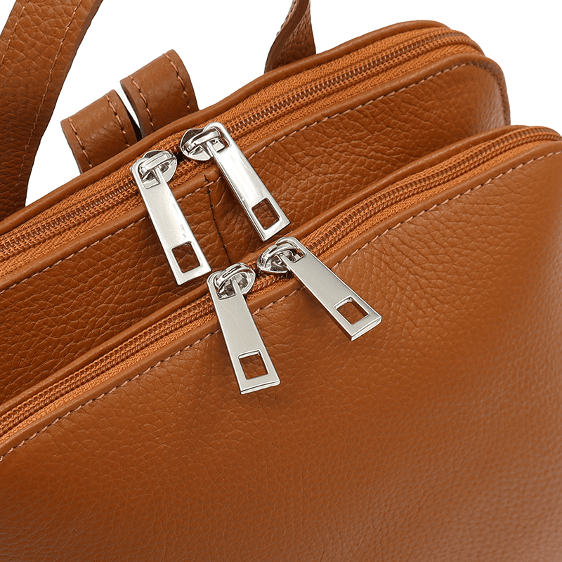 Női hátizsák természetes bőrből Terina - cserépbarna