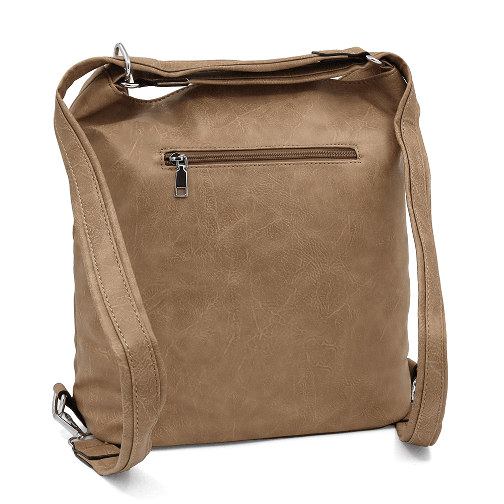 2 az 1-ben - Nagy táska és hátizsák Deana - barna