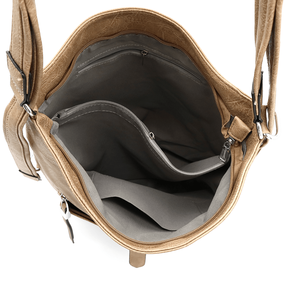 2 az 1-ben - Nagy táska és hátizsák Deana - barna