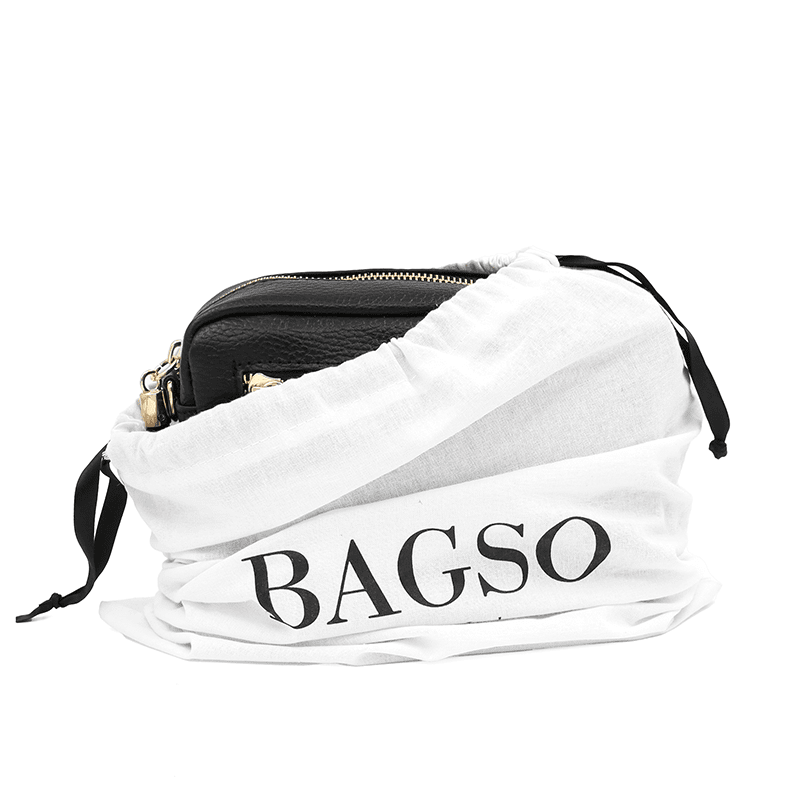 Természetes bőr válltáska - Flavia - fekete