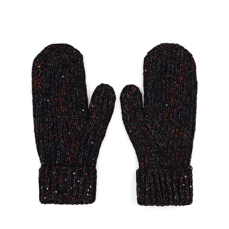 Puha egyujjas kesztyű - fekete