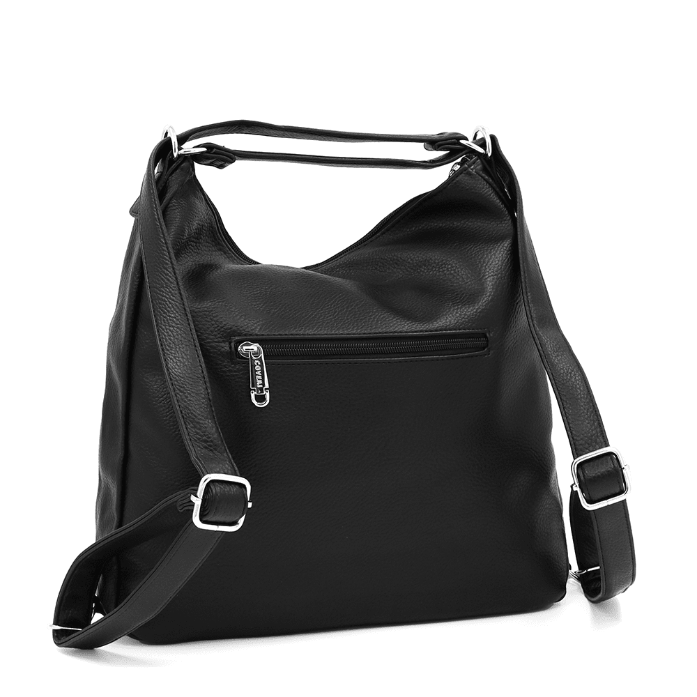 2 az 1-ben - Nagy táska és hátizsák Mila - fekete