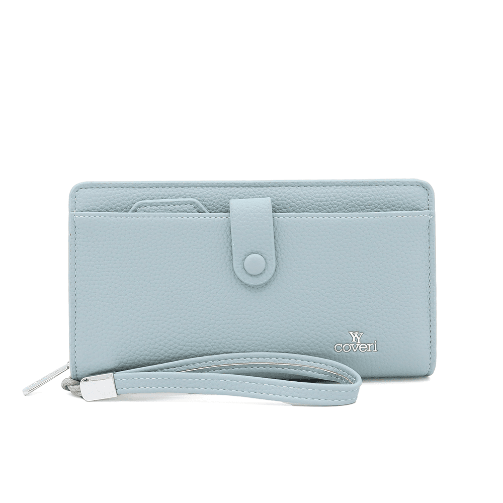 Pénztárca fogantyúval és levehető kártyatartóval - világoskék