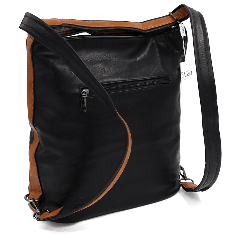 2 az 1-ben - Nagy táska és hátizsák Nia - fekete