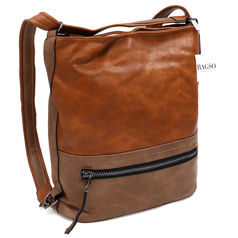 2 az 1-ben - Nagy táska és hátizsák Nia - cserépbarna