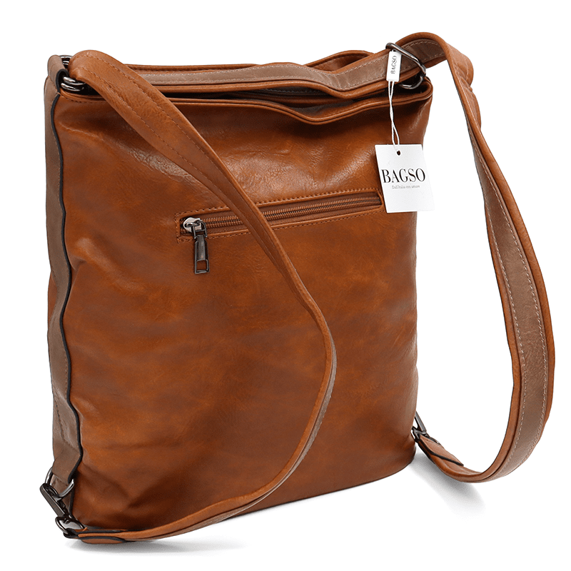 2 az 1-ben - Nagy táska és hátizsák Nia - cserépbarna