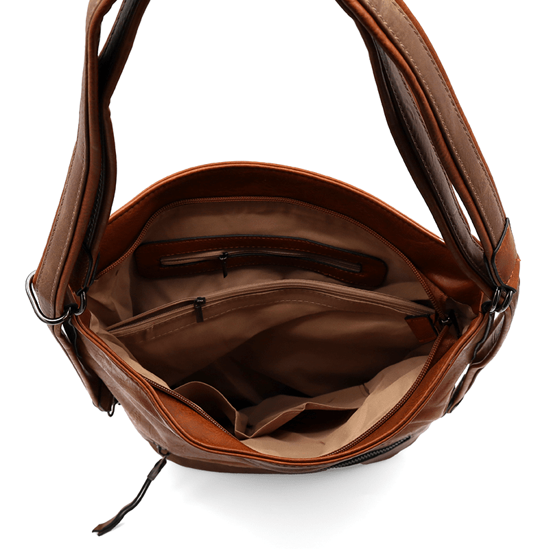 2 az 1-ben - Nagy táska és hátizsák Nia - cserépbarna