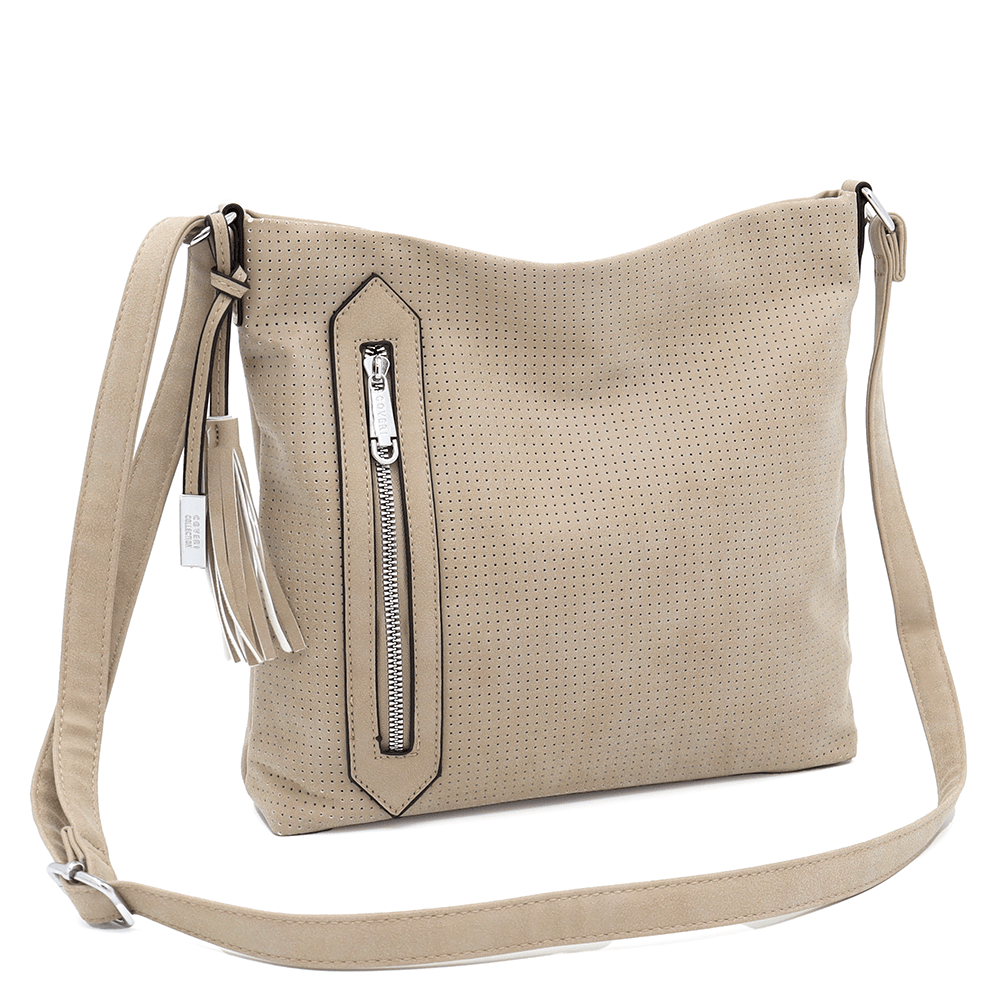 Női válltáska - világosbarna