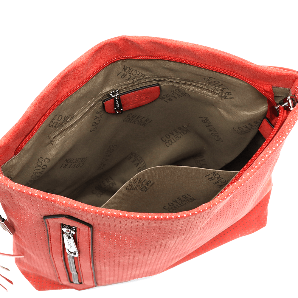 Női válltáska - korall