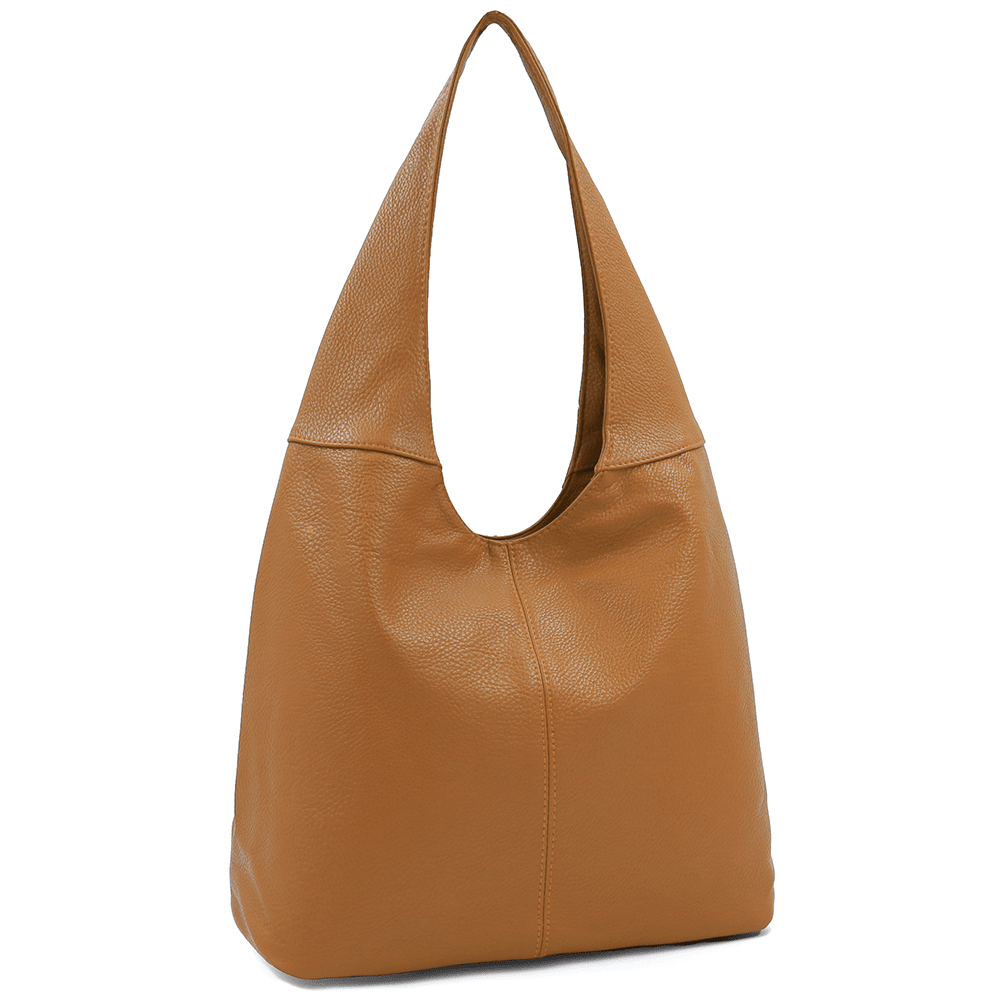 Nagy női táska, zsák típusú - cseréptetős barna