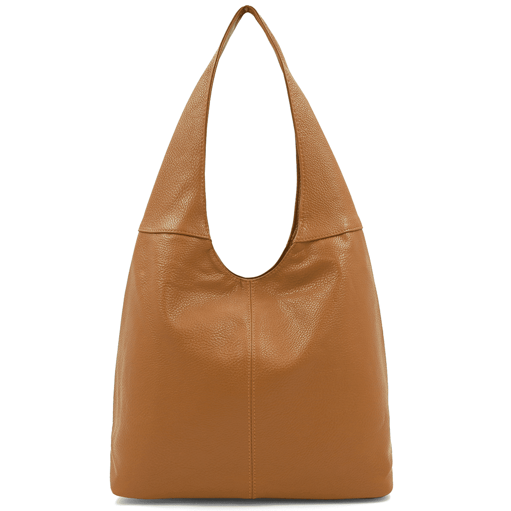 Nagy női táska, zsák típusú - cseréptetős barna