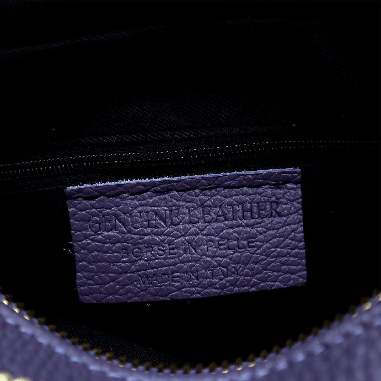 Természetes bőr válltáska 2 fogantyúval - lila