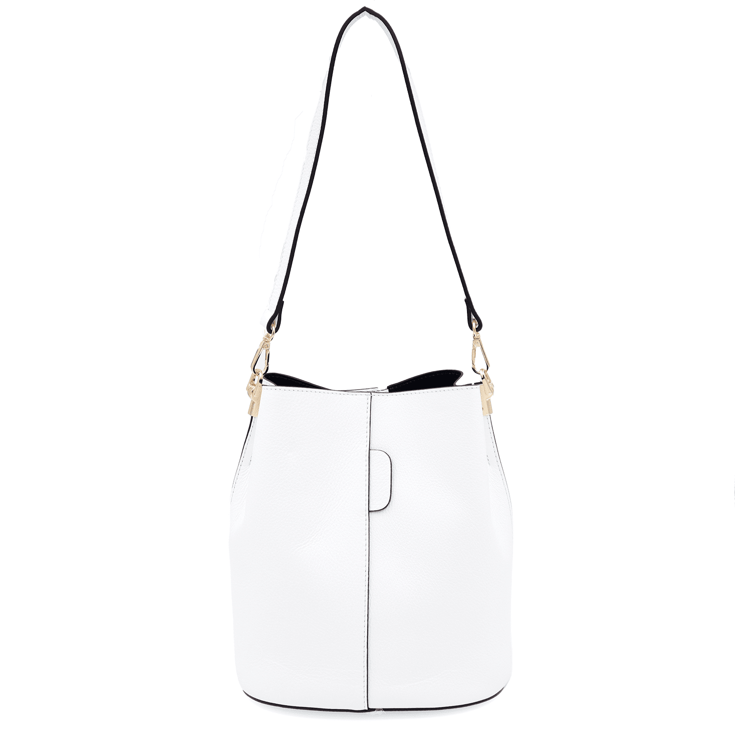 Női táska természetes bőrből, 2 fogantyúval Alba - fehér