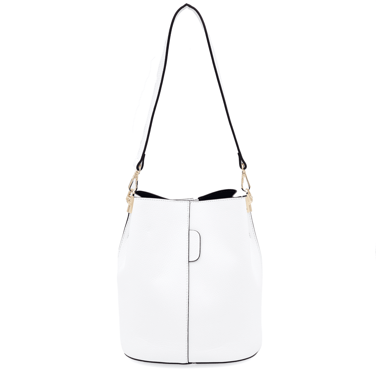Női táska természetes bőrből, 2 fogantyúval Alba - fehér