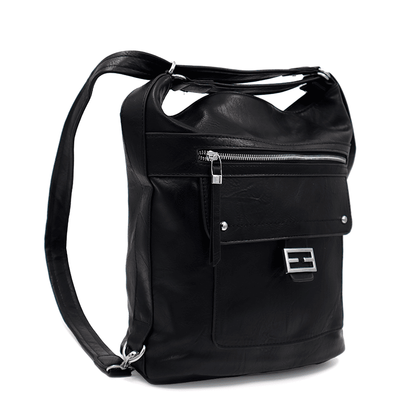 2 az 1-ben – Nagy táska és hátizsák – fekete