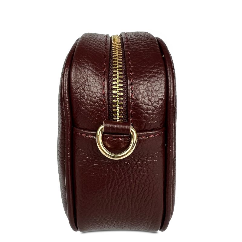 Válltáska természetes bőrből Bria - bordó