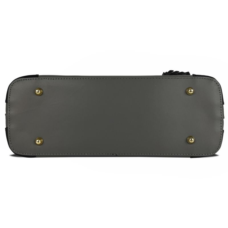 Női táska természetes bőrből Alika - szürke