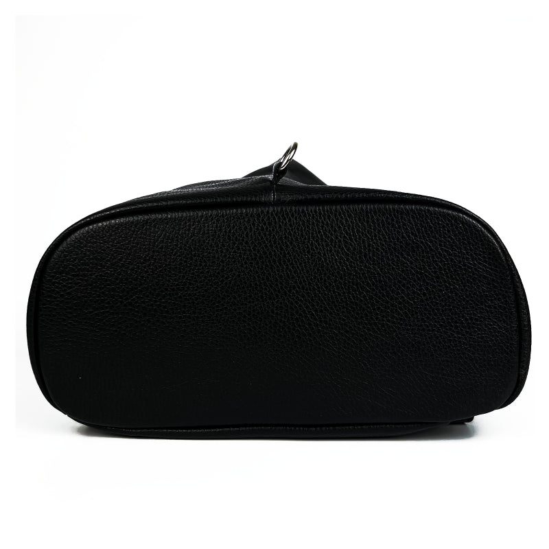 Női hátizsák természetes bőrből Evianna - fekete