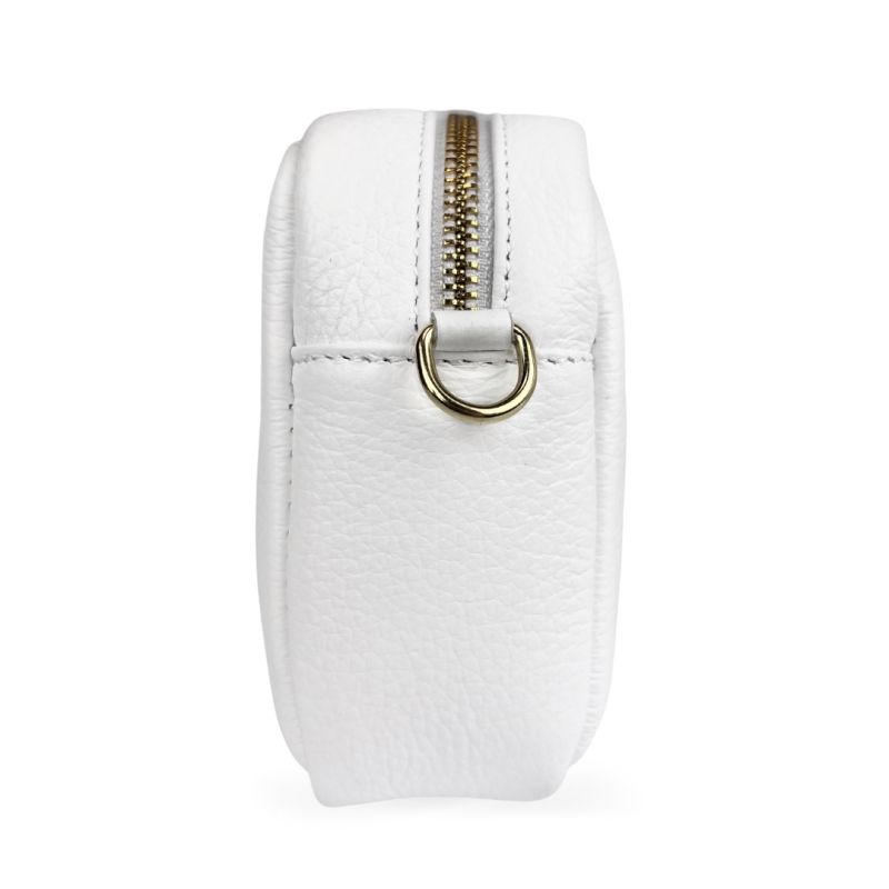 Válltáska természetes bőrből Bria - fehér