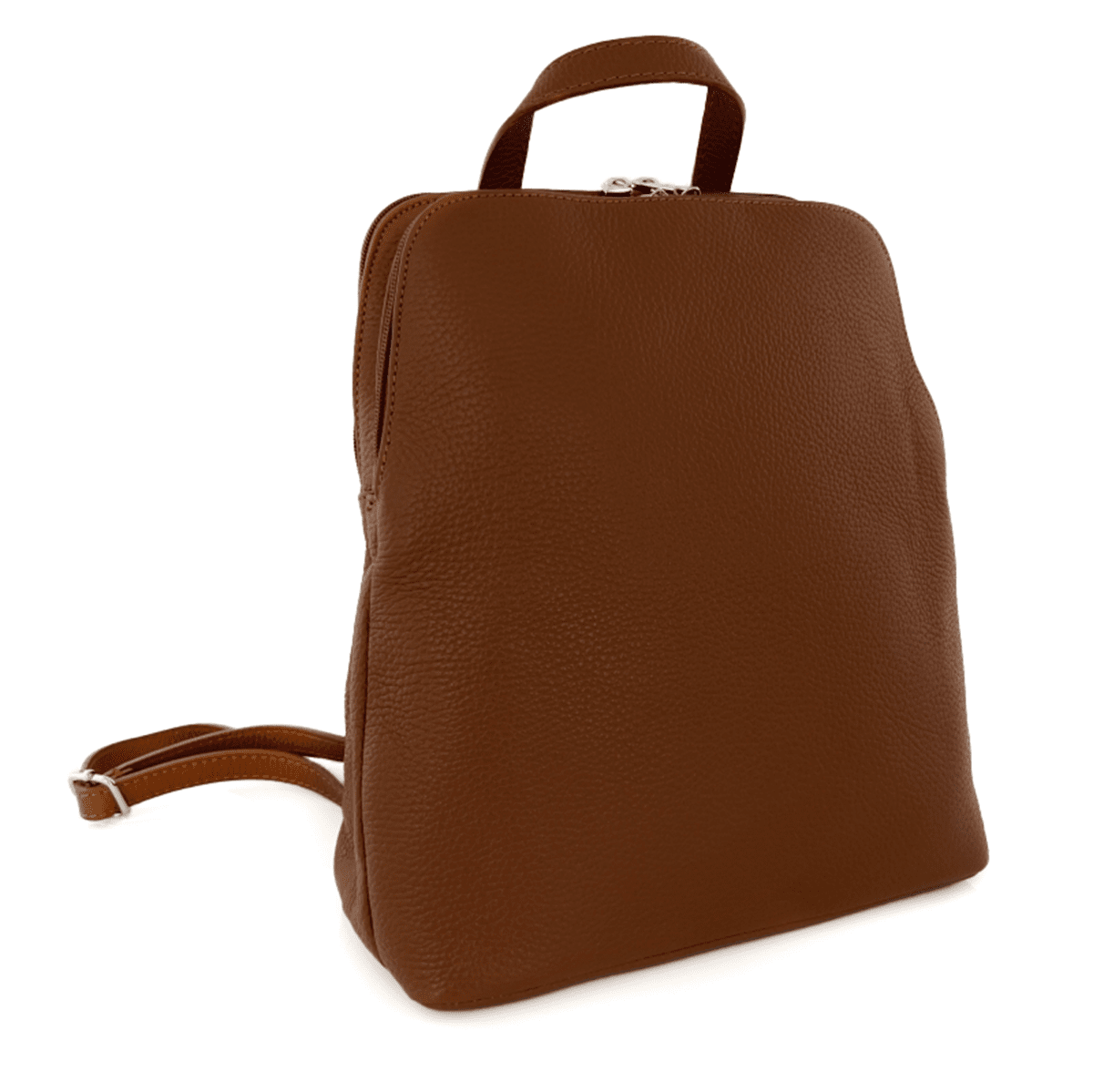 Női hátizsák természetes bőrből Terina - cserépbarna