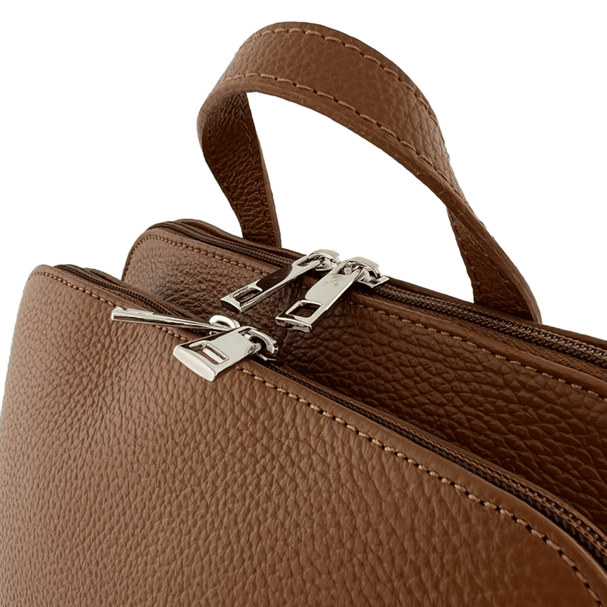 Női hátizsák természetes bőrből Terina - cserépbarna