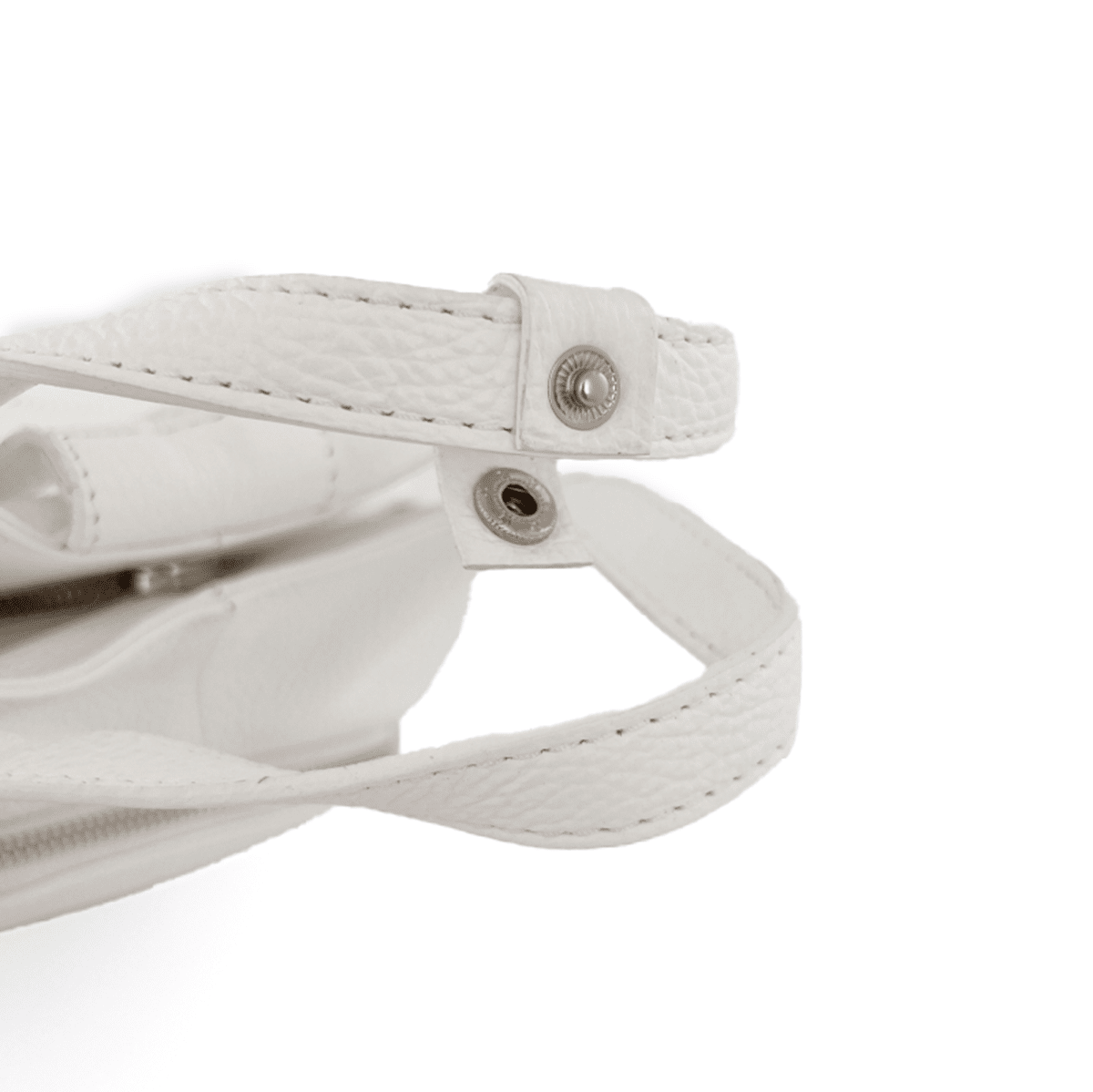 Lara természetes bőr hátizsák - fehér