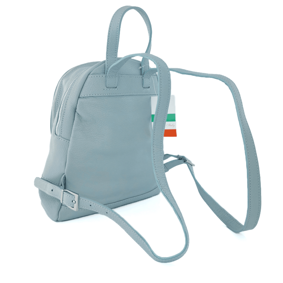 Linda női hátizsák természetes bőrből - világoskék