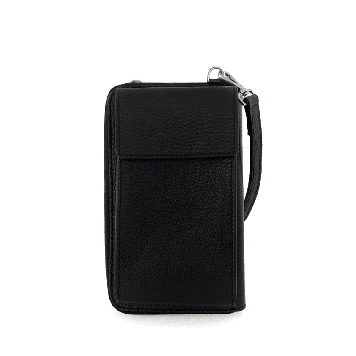 2 az 1-ben - táska és pénztárca természetes bőrből - fekete