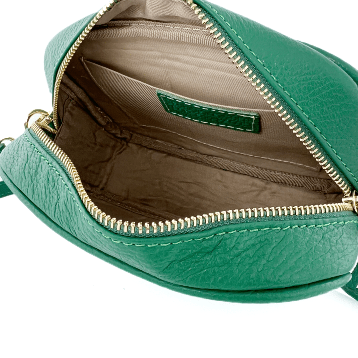 Válltáska természetes bőrből Bria - zöld