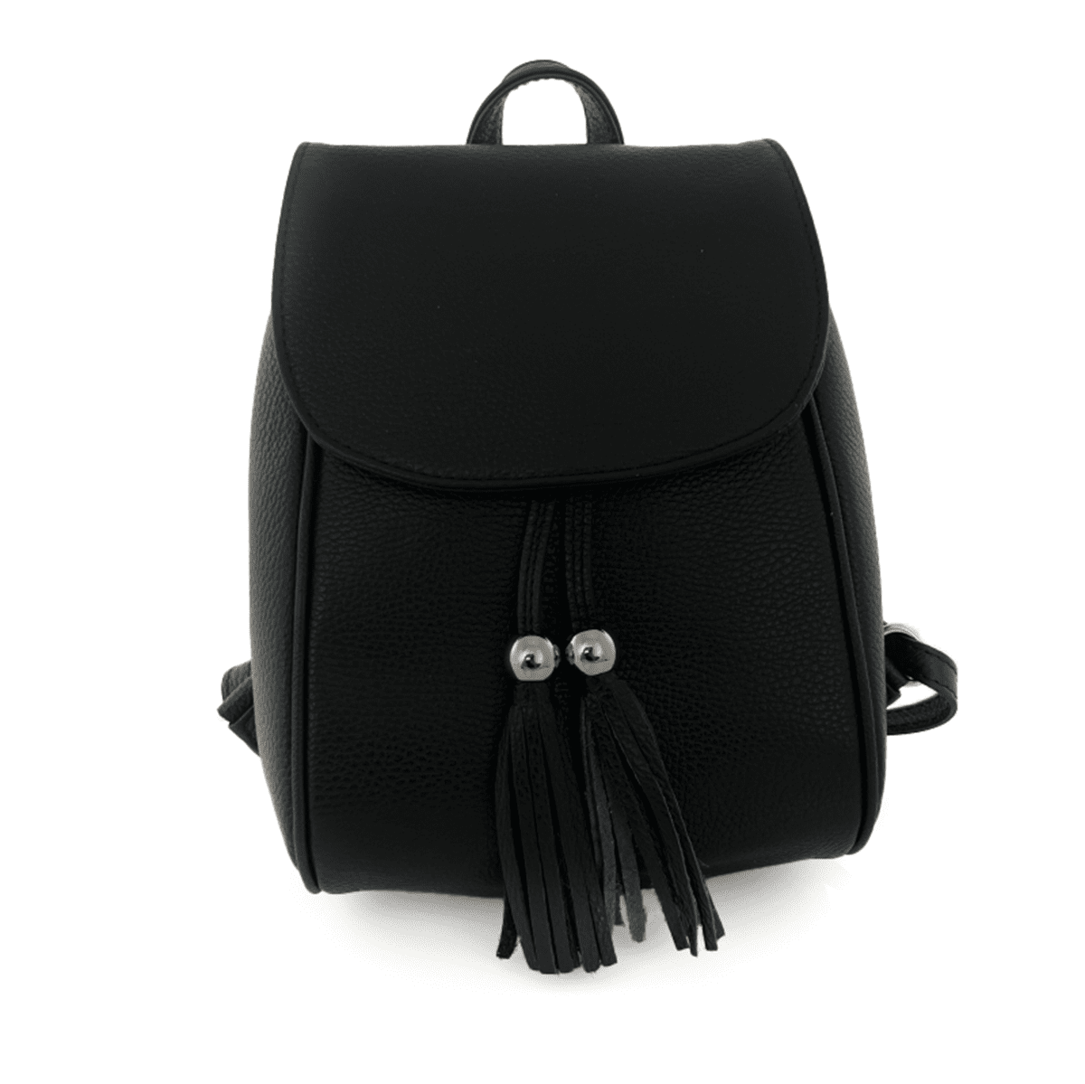 Női hátizsák természetes bőrből Venezia - fekete