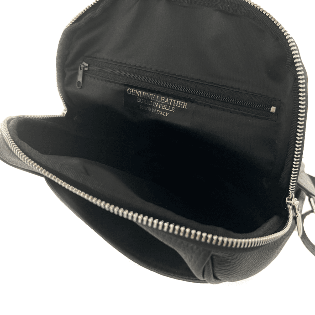 Női hátizsák természetes bőrből Venezia - fekete